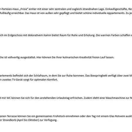 Appartamento Frisia - Mittelweg 13, App A